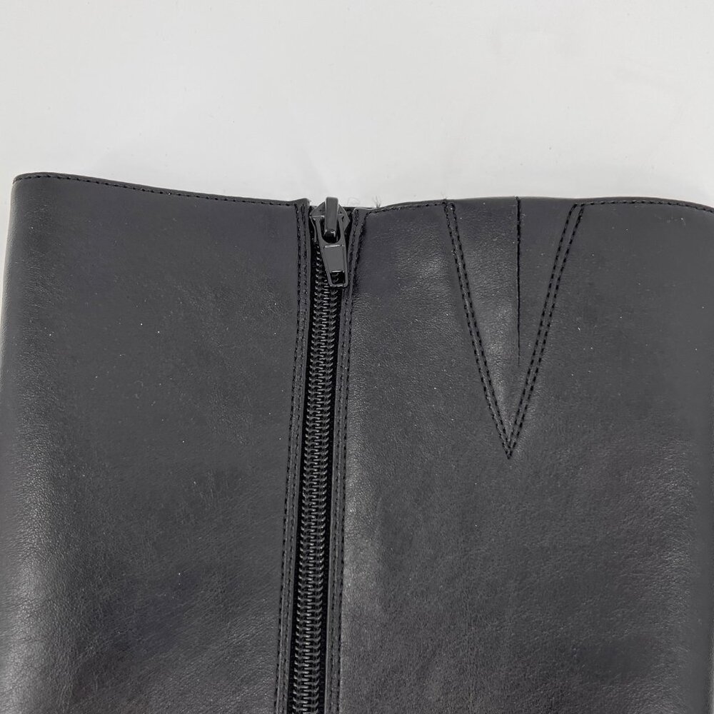 On 34th Millerr Knee High Boots Size 8M Black Square Toe Block Heel 2.5" - Picture 7 of 14